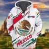 Personalized Coat Of Arms Mexico Custom White Zip Hoodie