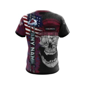 Personalized Colorado Avalanche Skull Concept 3D Shirt