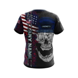 Personalized Columbus Blue Jackets Skull Concept 3D Shirt