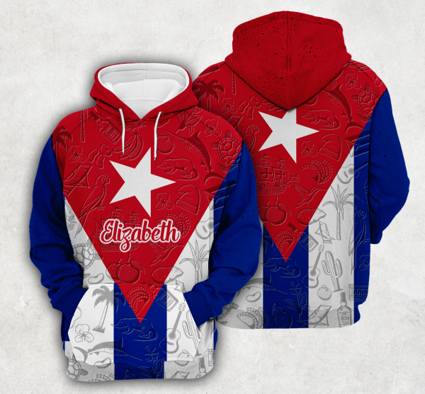 Personalized Cuba Flag And Symbol Custom Hoodie