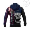 Personalized Custom Name Columbus Blue Jackets Skull Gaiter Mask Hoodie