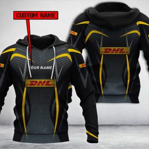 Personalized Dhl Black Custom All Over Print 3D Hoodie