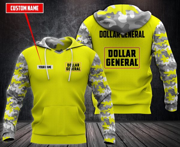 Personalized Dollar General Yellow 3D Fleece Hoodie