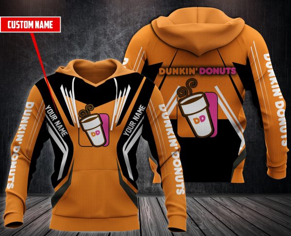 Personalized Dukin’ Donuts Orange Custom All Over Print 3D Hoodie