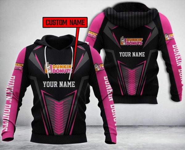 Personalized Dunkin’ Donuts Black Pink Custom All Over Print 3D Hoodie