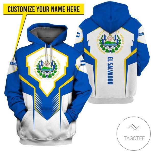 Personalized El Salvador Country Symbol Hoodie