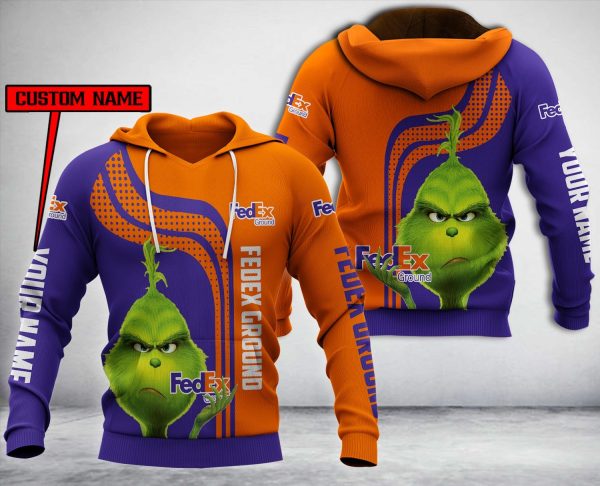 Personalized Fedex Ground Grinch Custom All Over Print 3D Hoodie