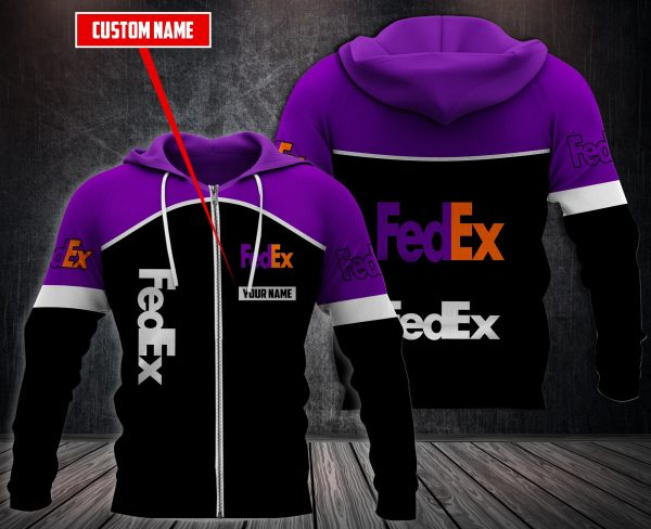 Personalized Fedex Ground Purple 3D Fleece Hoodie