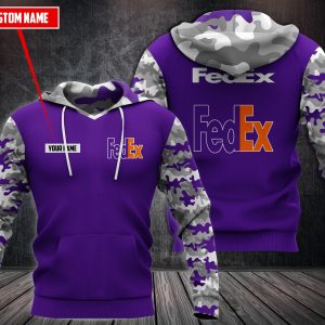 Personalized Fedex Purple 3D Fleece Hoodie