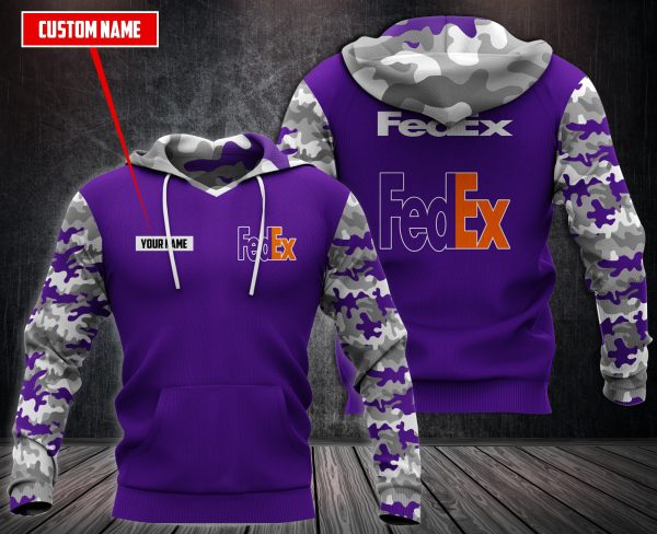 Personalized Fedex Purple 3D Fleece Hoodie