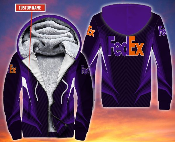 Personalized Fedex Purple Custom 3D Fleece Hoodie