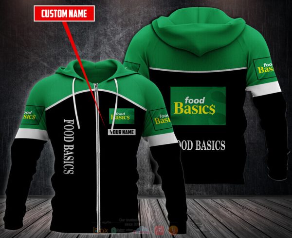 Personalized Food Basics 3D Fleece Hoodie