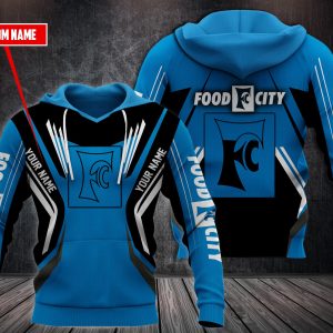 Personalized Food City Custom Blue Black All Over Print 3D Hoodie