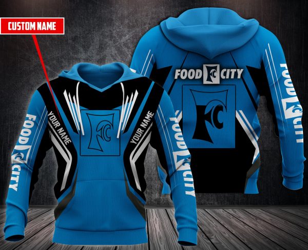 Personalized Food City Custom Blue Black All Over Print 3D Hoodie