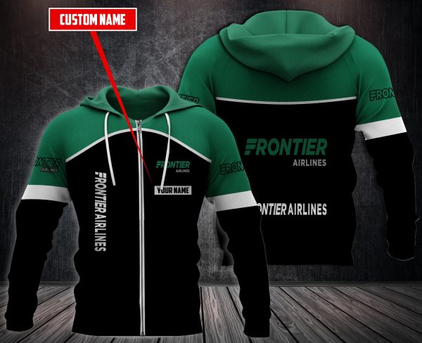 Personalized Frontier Airlines 3D Fleece Hoodie