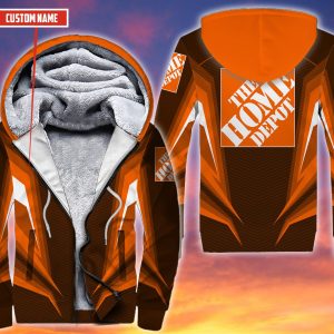 Personalized Home Depot Orange Custom 3D Fleece Hoodie