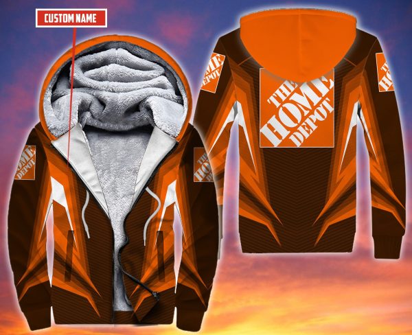 Personalized Home Depot Orange Custom 3D Fleece Hoodie