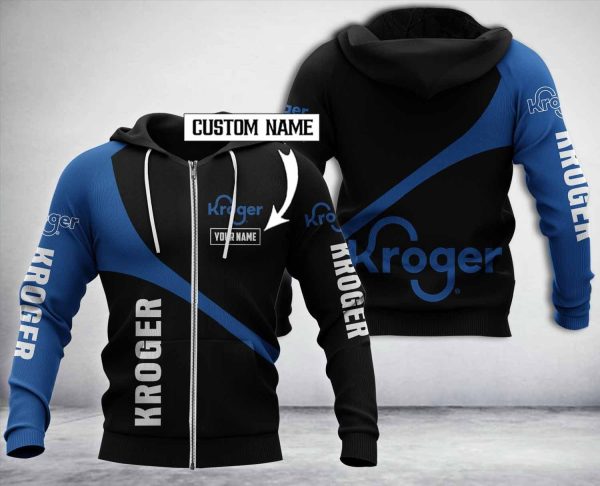 Personalized Kroger Blue Black 3D Hoodie