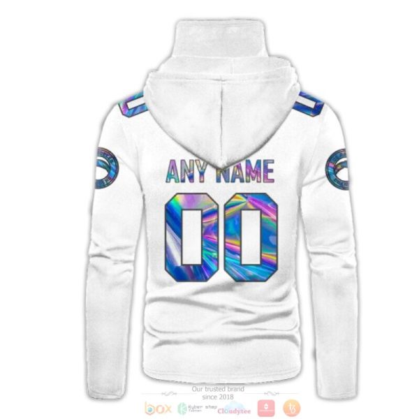 Personalized Los Angeles Chargers White Hologram Nfl Custom 3D Hoodie Mask