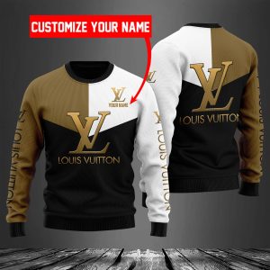 Personalized Louis Vuitton Black Brown White 3D Shirt