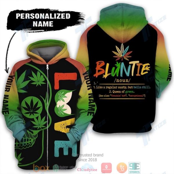 Personalized Love Bluntie Cannabis Marijuana Weed Custom 3D Hoodie