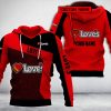 Personalized Love’S Red Black Custom All Over Print 3D Hoodie