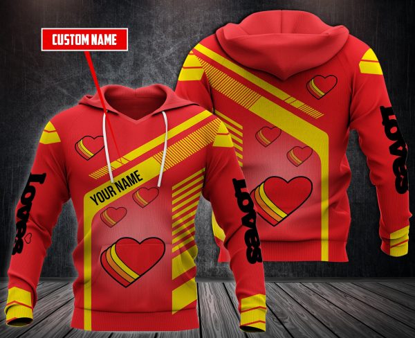 Personalized Love’S Red Custom All Over Print 3D Hoodie