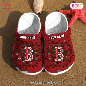 Personalized MLB Boston Red Sox Broken Wall Crocs