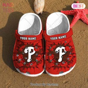 Personalized MLB Philadelphia Phillies Broken Wall Crocs