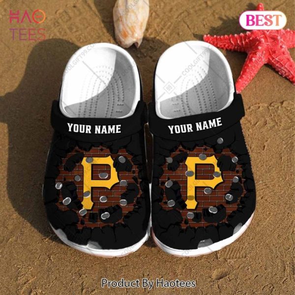 Personalized MLB Pittsburgh Pirates Broken Wall Crocs