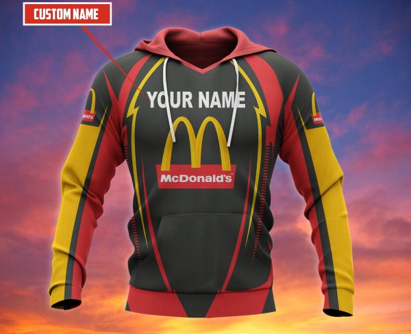 Personalized Mcdonald’S Grey Red Custom All Over Print 3D Hoodie