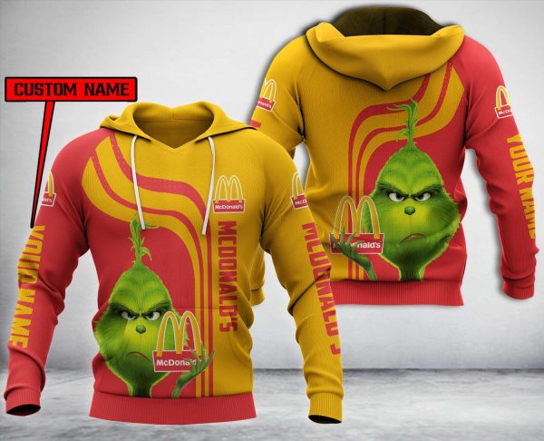 Personalized Mcdonald’S Grinch Custom All Over Print 3D Hoodie