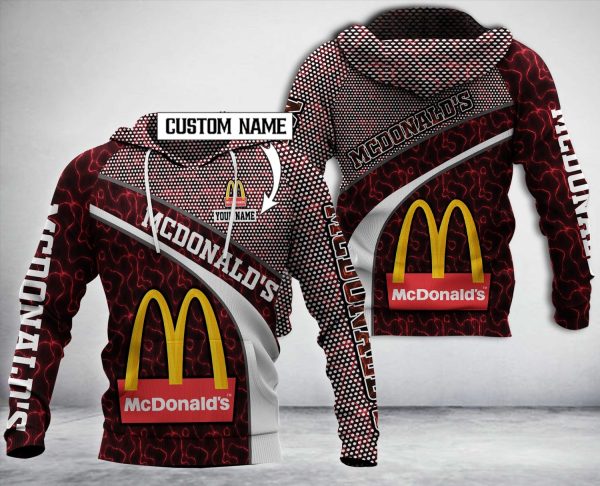 Personalized Mcdonald’S Red White Custom All Over Print 3D Hoodie