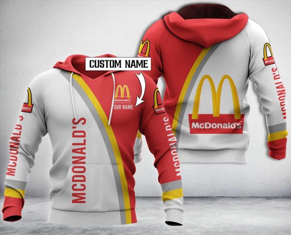 Personalized Mcdonald’S White Red Custom All Over Print 3D Hoodie