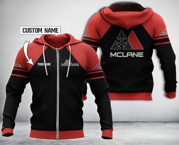 Personalized Mclane Black Red Custom Hoodie