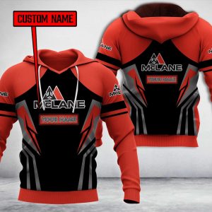 Personalized Mclane Orange Black Custom All Over Print 3D Hoodie