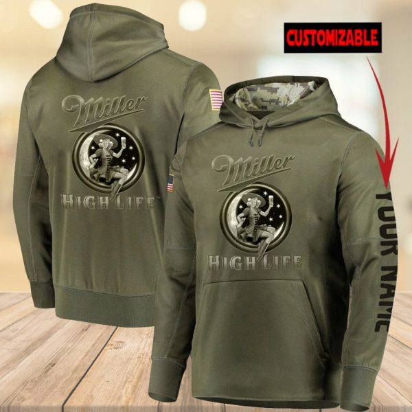 Personalized Miller High Life Army Custom 3D Hoodie