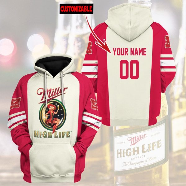 Personalized Miller High Life Custom 3D Hoodie