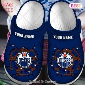 Personalized NHL Edmonton Oilers Broken Wall Crocs