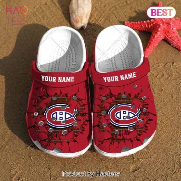 Personalized NHL Montreal Canadiens Broken Wall Crocs