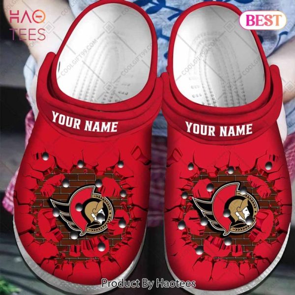 Personalized NHL Ottawa Senators Broken Wall Crocs