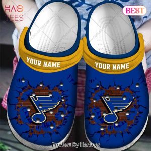 Personalized NHL St. Louis Blues Broken Wall Crocs