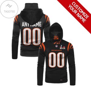 Personalized Name And Number Cincinnati Bengals Mask Hoodie