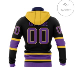 Personalized Name And Number Los Angeles Kings With 55 Years Anniversary Mask Hoodie