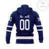 Personalized Name And Number Toronto Maple Leafs With 105 Years Anniversary Mask Hoodie