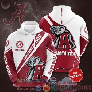 Personalized Name Ncaa Alabama Crimson Tide Roll Tide Hoodie 3D