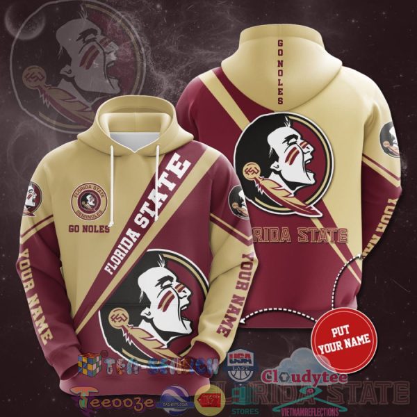 Personalized Name Ncaa Florida State Seminoles Go Noles Hoodie 3D