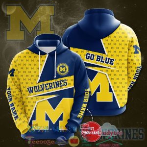 Personalized Name Ncaa Michigan Wolverines Go Blue Hoodie 3D