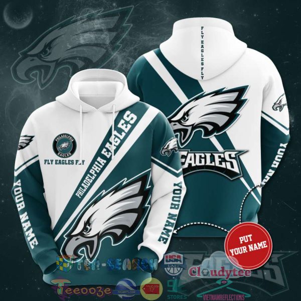 Personalized Name Nfl Philadelphia Eagles Fly Eagles Fly Hoodie 3D