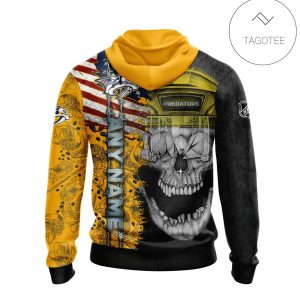 Personalized Nashville Predators Skull Hoodie